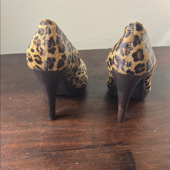 Luichiny Brown Stiletto Heels with Leopard Print Sz 8 - Picture 6 of 12